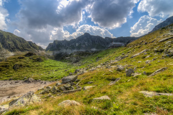 Картинка природа горы лощина