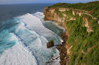 Картинка природа побережье океан обрыв пляж волны