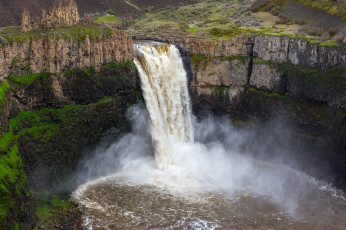 Картинка природа водопады обрыв водопад