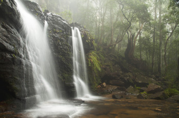 Картинка природа водопады водопад лес