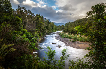 Картинка природа реки озера река лес горы