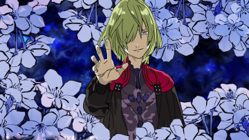 Картинка аниме aquarion+evol цветы парень арт