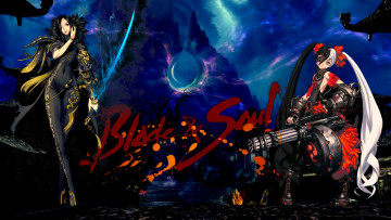 обоя видео игры, blade and soul, арт, девушки, оружие