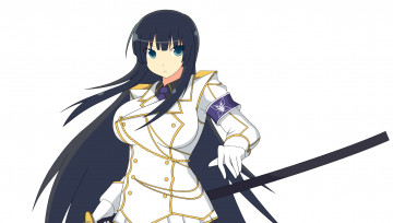 Картинка аниме unknown +другое девушка взгляд фон катана меч