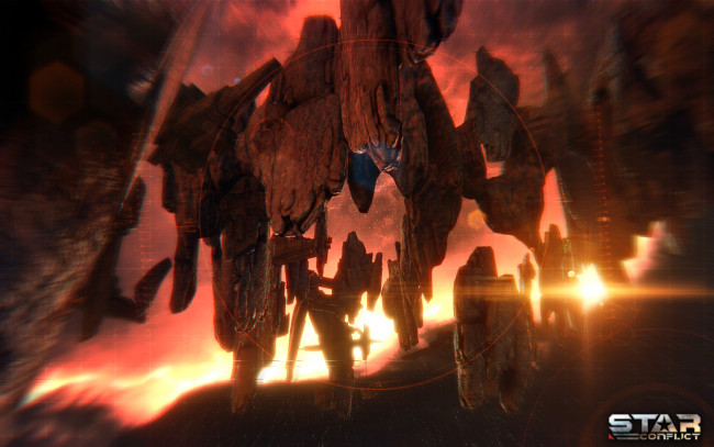 Обои картинки фото видео игры, star conflict, метеориты