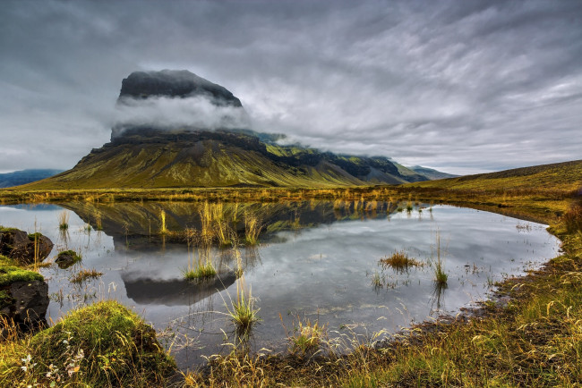 Обои картинки фото природа, реки, озера, река, туман, гора