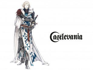 Картинка видео+игры castlevania меч плащ ayami kojima крестоносец доспехи art leon belmont кольчуга вампир рыцарь