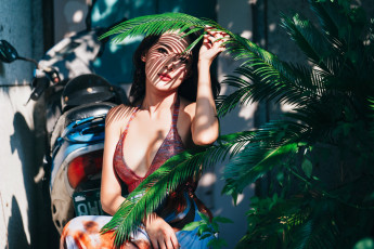 Картинка девушки -unsort+ азиатки платье восточная модель лицо милашка