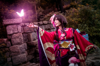 Картинка разное cosplay+ косплей девушка магия бабочка наряд косплей-модель