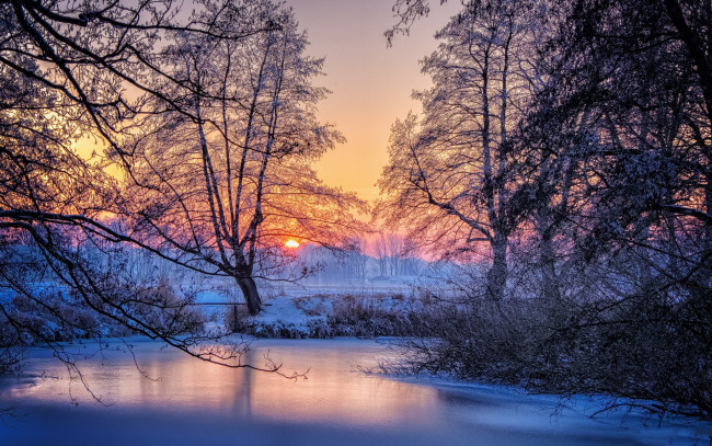 Обои картинки фото природа, восходы, закаты, простор