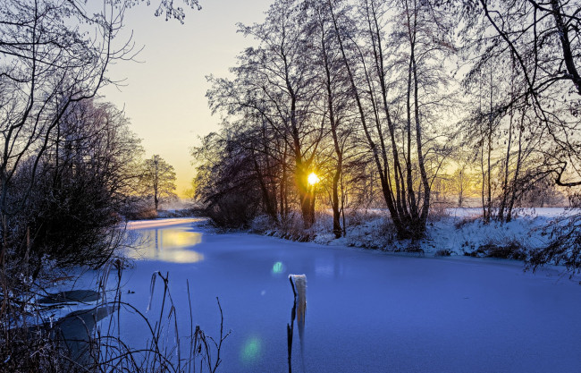 Обои картинки фото природа, зима, простор