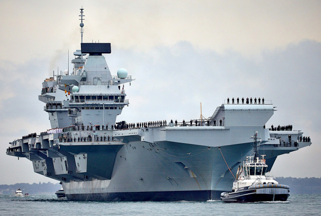 Обои картинки фото queen elizabeth, корабли, авианосцы,  вертолётоносцы, вмф