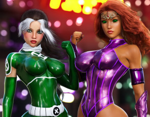 Картинка 3д+графика люди+ people девушки фон взгляд