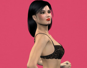 Картинка 3д+графика люди+ people фон взгляд девушка