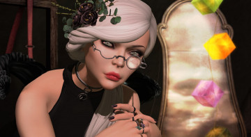 Картинка 3d+девушка 3д+графика фантазия+ fantasy 3d фэнтези девушка