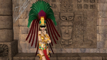 Картинка 3д+графика фантазия+ fantasy фон взгляд девушка