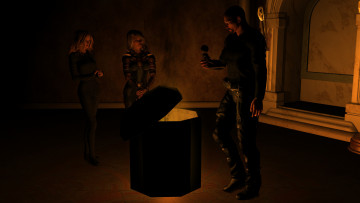 Картинка 3д+графика фантазия+ fantasy взгляд девушки фон