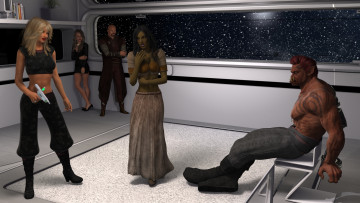 Картинка 3д+графика фантазия+ fantasy взгляд фон девушки