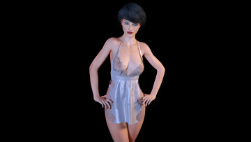 Картинка 3д+графика люди+ people девушка взгляд фон