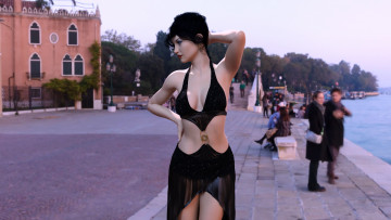 Картинка 3д+графика люди+ people девушка взгляд фон