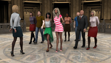 Картинка 3д+графика люди+ people фон взгляд девушки