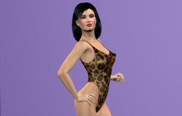 Картинка 3д+графика люди+ people девушка фон взгляд