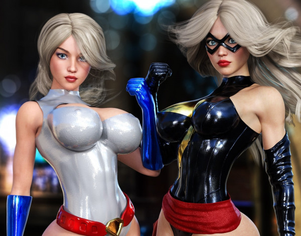 Обои картинки фото 3д графика, люди , people, фон, взгляд, девушки