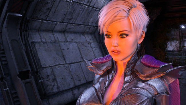 Обои картинки фото 3д графика, фантазия , fantasy, девушка, взгляд, фон