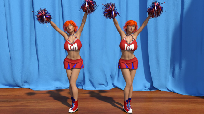 Обои картинки фото 3д графика, люди , people, фон, взгляд, девушки