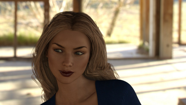 Обои картинки фото 3д графика, портрет , portraits, взгляд, фон, девушка