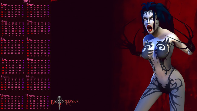 Обои картинки фото календари, видеоигры, женщина, существо