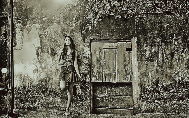 Обои картинки фото календари, компьютерный дизайн, 2019, calendar, улица, девушка, женщина, стена