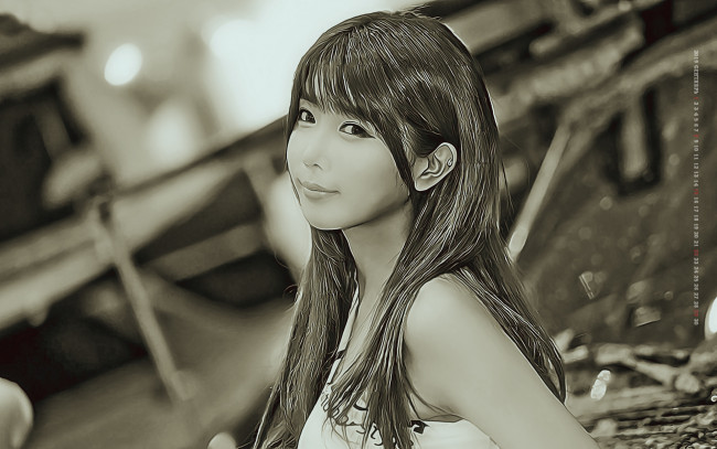 Обои картинки фото календари, компьютерный дизайн, calendar, женщина, 2019, девушка, взгляд, азиатка