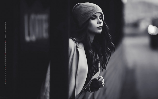 Обои картинки фото календари, компьютерный дизайн, девушка, шапка, 2019, calendar, женщина