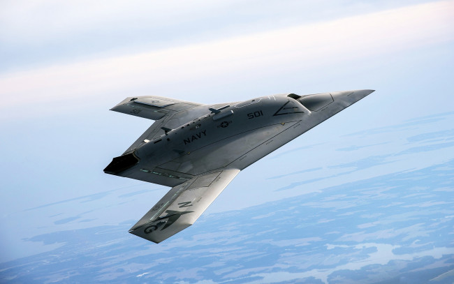 Обои картинки фото northrop grumman x-47b, авиация, дроны, беспилотник, бпла, ударный, многоцелевой, x47b, northrop, grumman