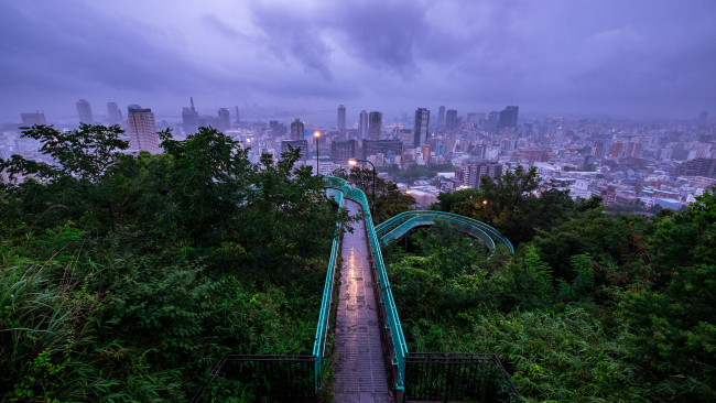 Обои картинки фото города, - панорамы, кобе, япония, город, азия, площадка