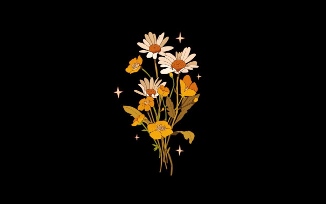 Обои картинки фото рисованное, цветы, букет