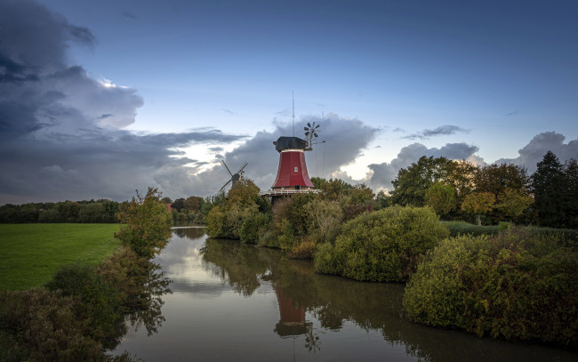 Обои картинки фото windmills, germany, разное, мельницы