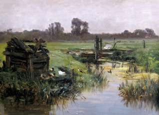 Картинка holland+meadows+carlos+de+haes рисованное живопись пейзаж