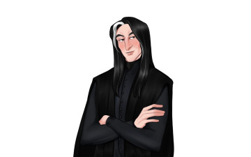 обоя рисованное, кино,  мультфильмы, северус, снейп, прядь, мантия