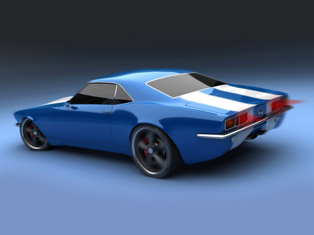Обои картинки фото camaro, concept, ss, 2 2, 1967, автомобили, 3д