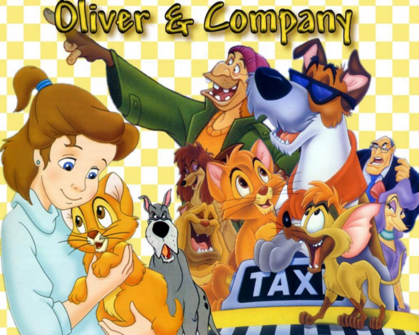 Обои картинки фото мультфильмы, oliver, and, company