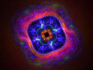 Картинка 3д графика fractal фракталы абстракция узор