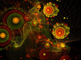 Картинка 3д графика fractal фракталы тёмный узор