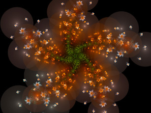 Картинка 3д графика fractal фракталы узор абстракция