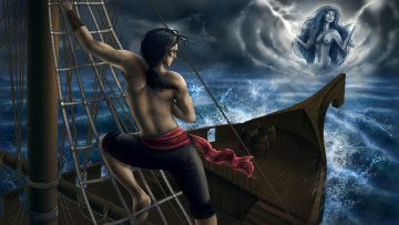 Картинка фэнтези магия корабль