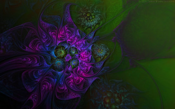 Картинка 3д графика fractal фракталы узор