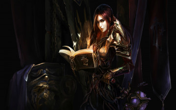Картинка фэнтези девушки книга