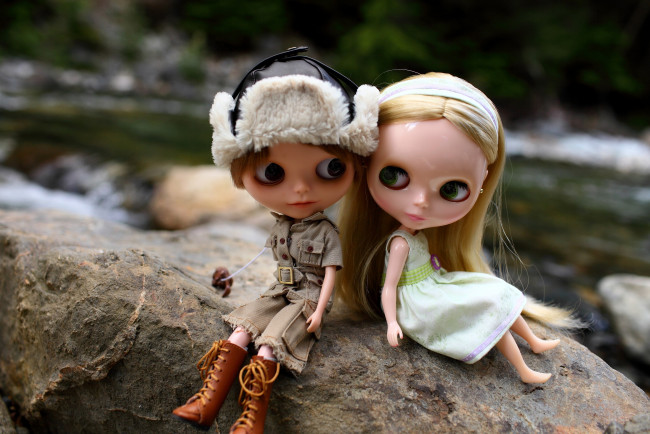 Обои картинки фото разное, игрушки, куклы, девочка, мальчик