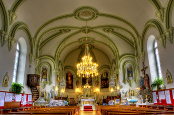 Картинка интерьер убранство роспись храма hdr